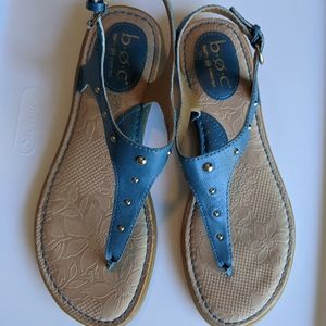 BOC Born Strap Sandals Womens 8M Teal with Gold St